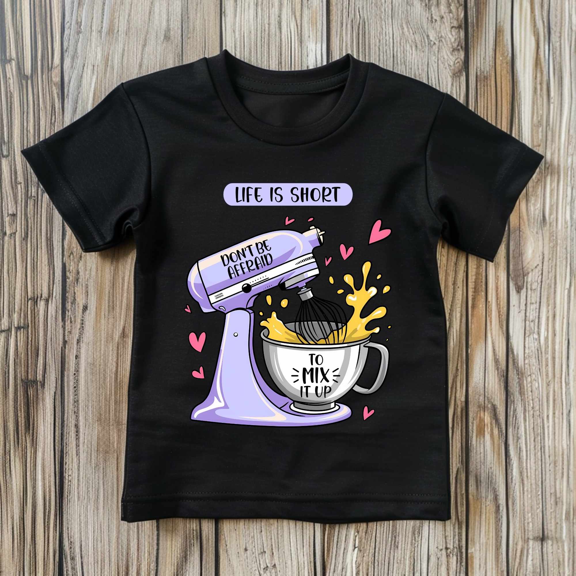 Life Is Short, Mix It Up Motivational Girls’ T-Shirts