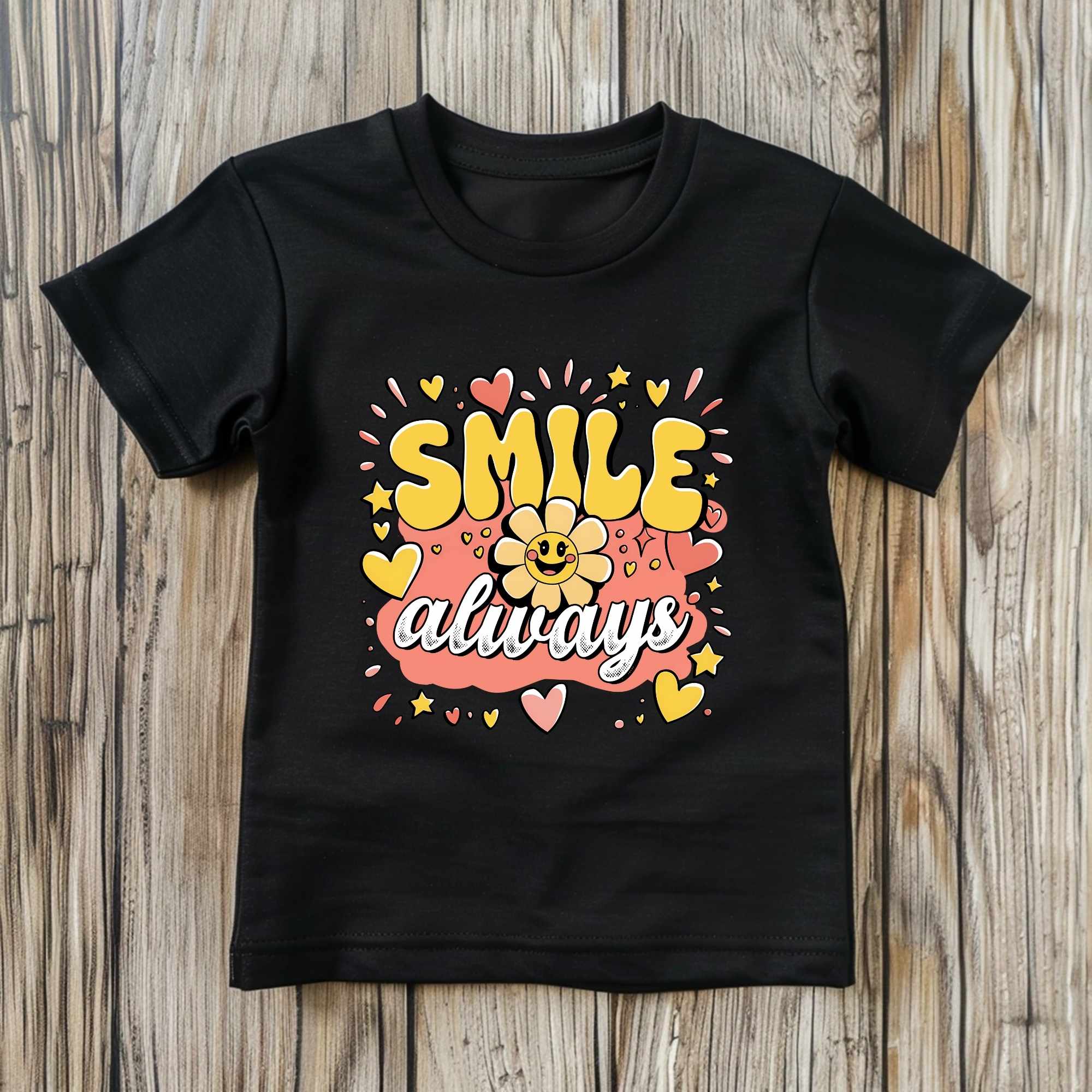 Smile Always Motivational Girls’ T-Shirts