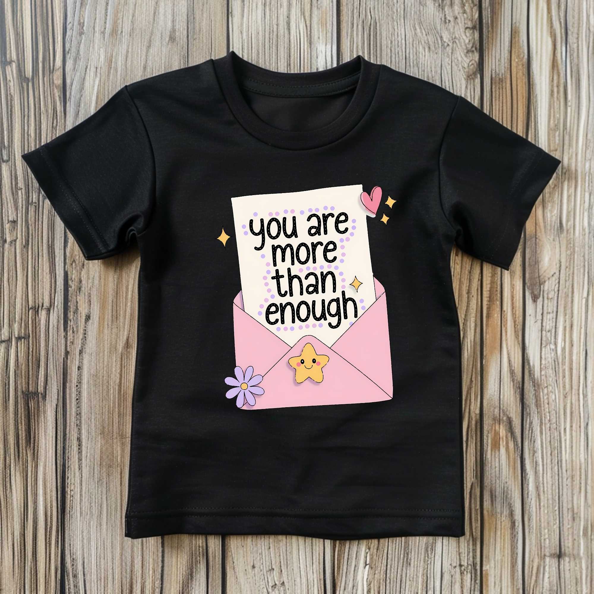 You Are More Than Enough Motivational Girls’ T-Shirts