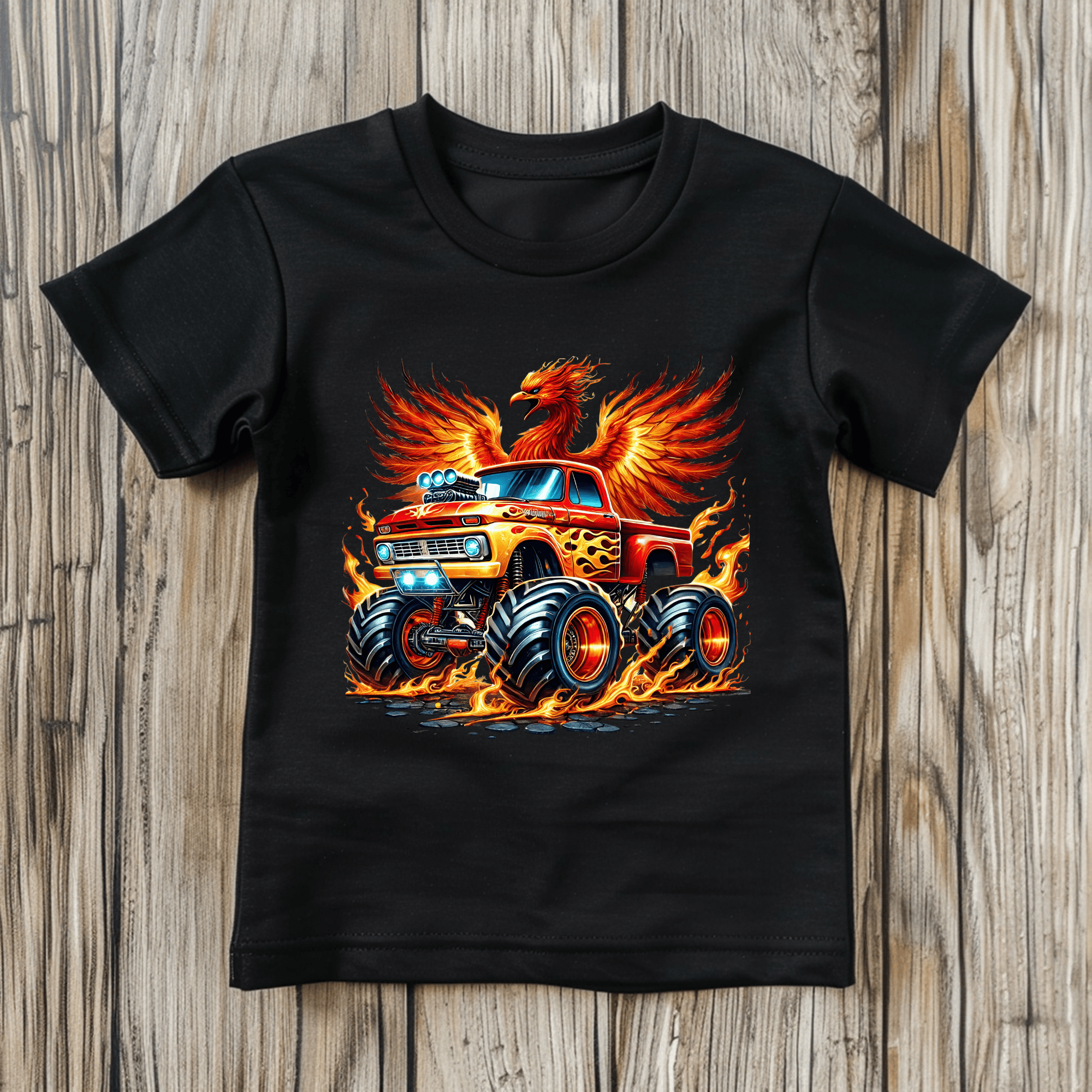 Phoenix Monster Truck Kids’ T-Shirts