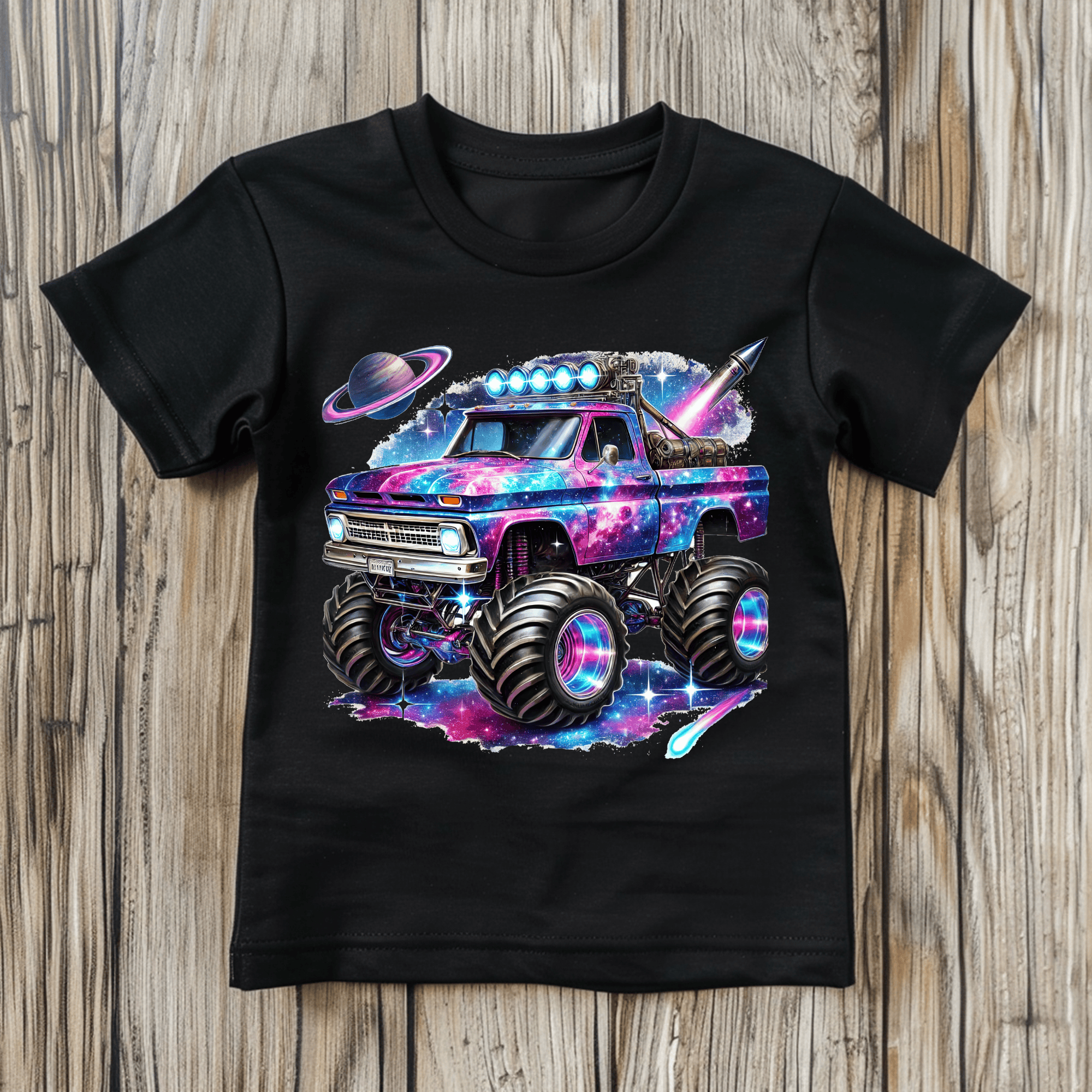 Saturn Monster Truck Kids’ T-Shirts