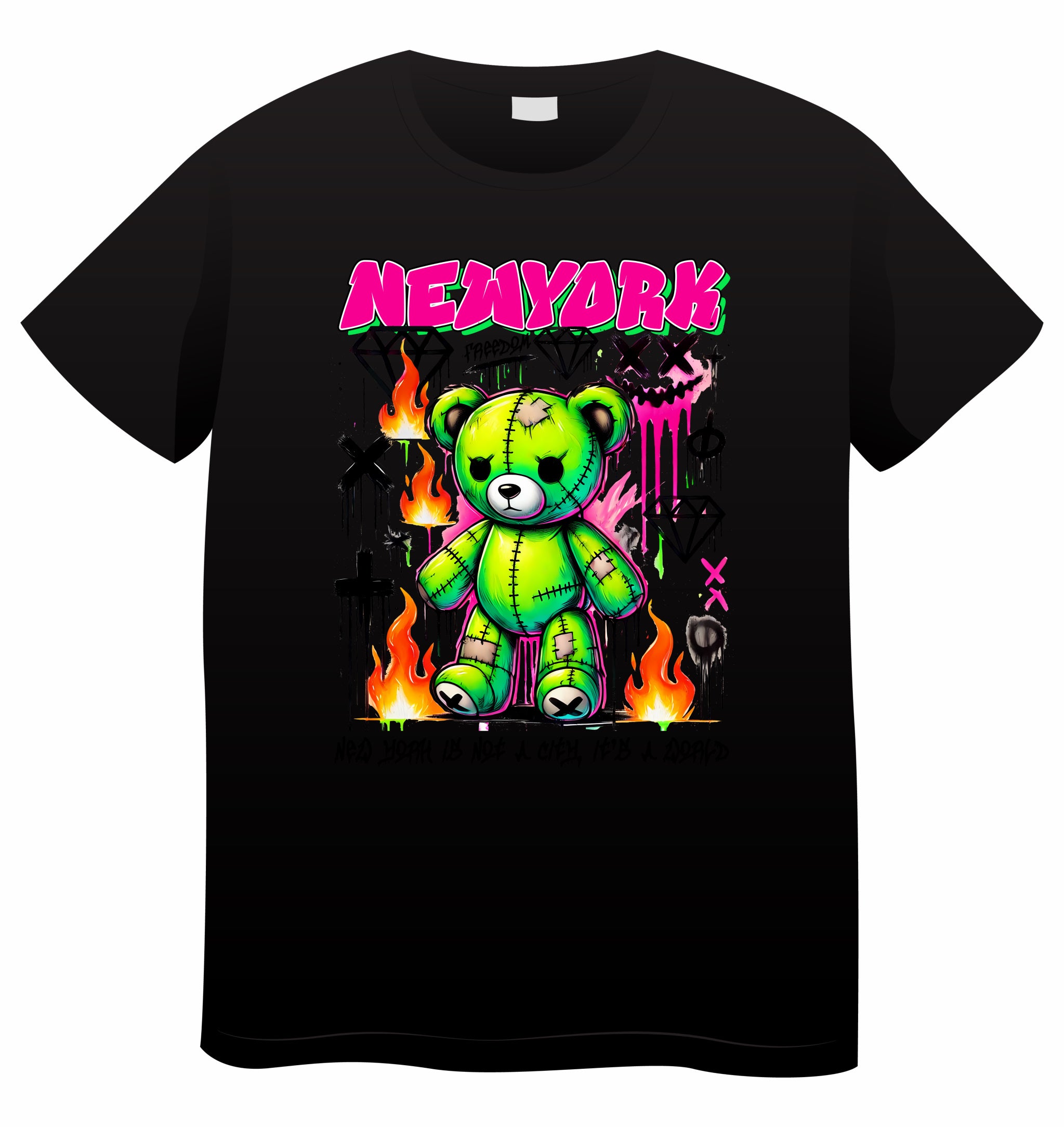 New York Teddy Bear Adult T-Shirt
