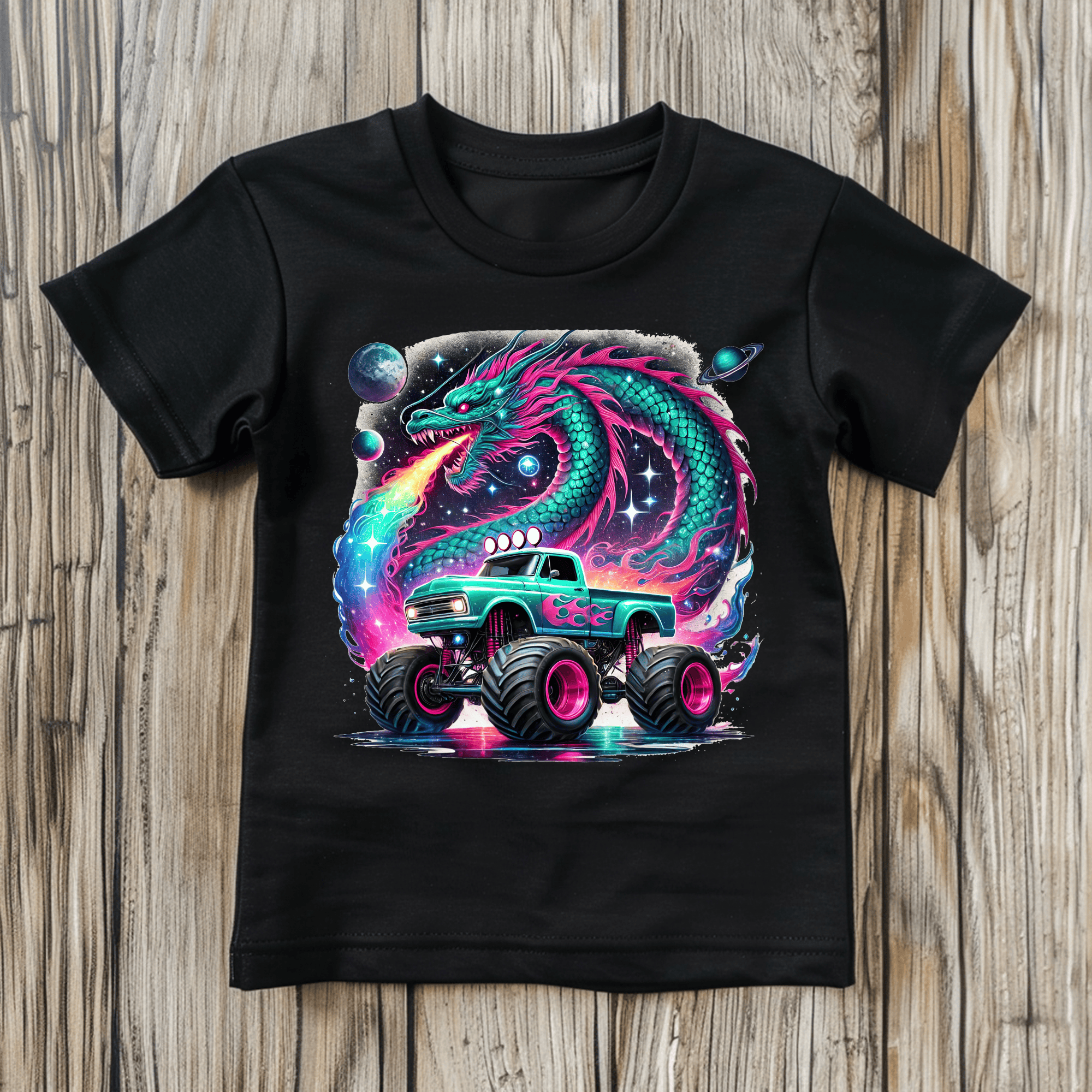 Dragon Monster Truck Kids’ T-Shirts