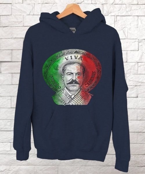 Pancho Villa Viva Mexico Adult Hoodie