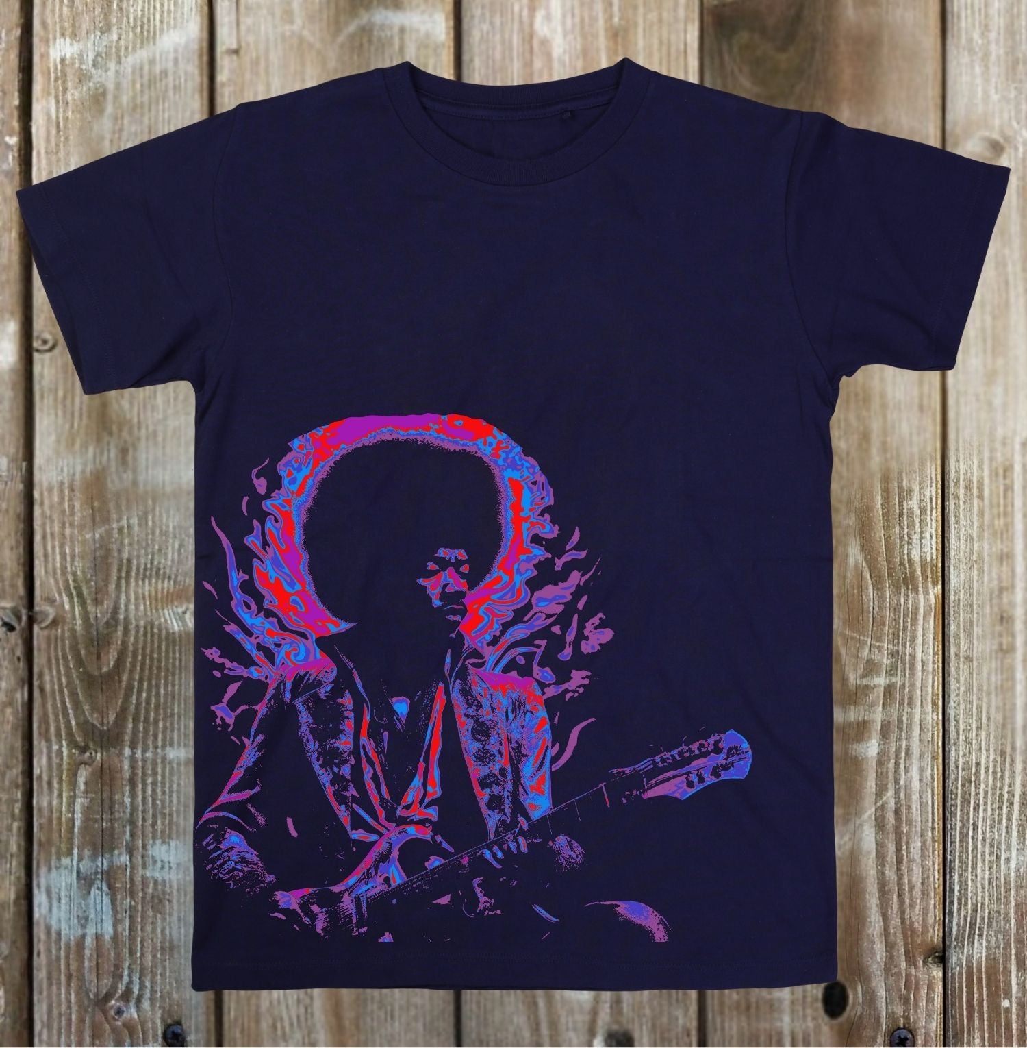 Psychedelic Guitarist Adult Tee