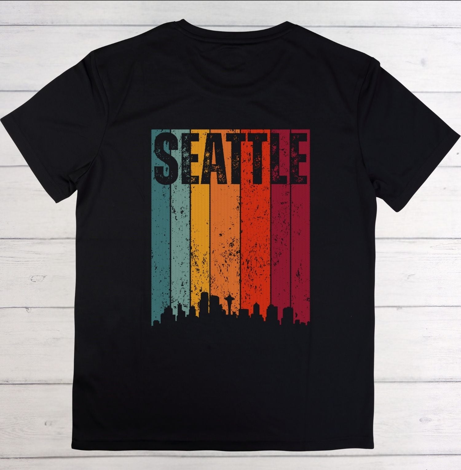 Seattle Retro Sunset Adult Tee