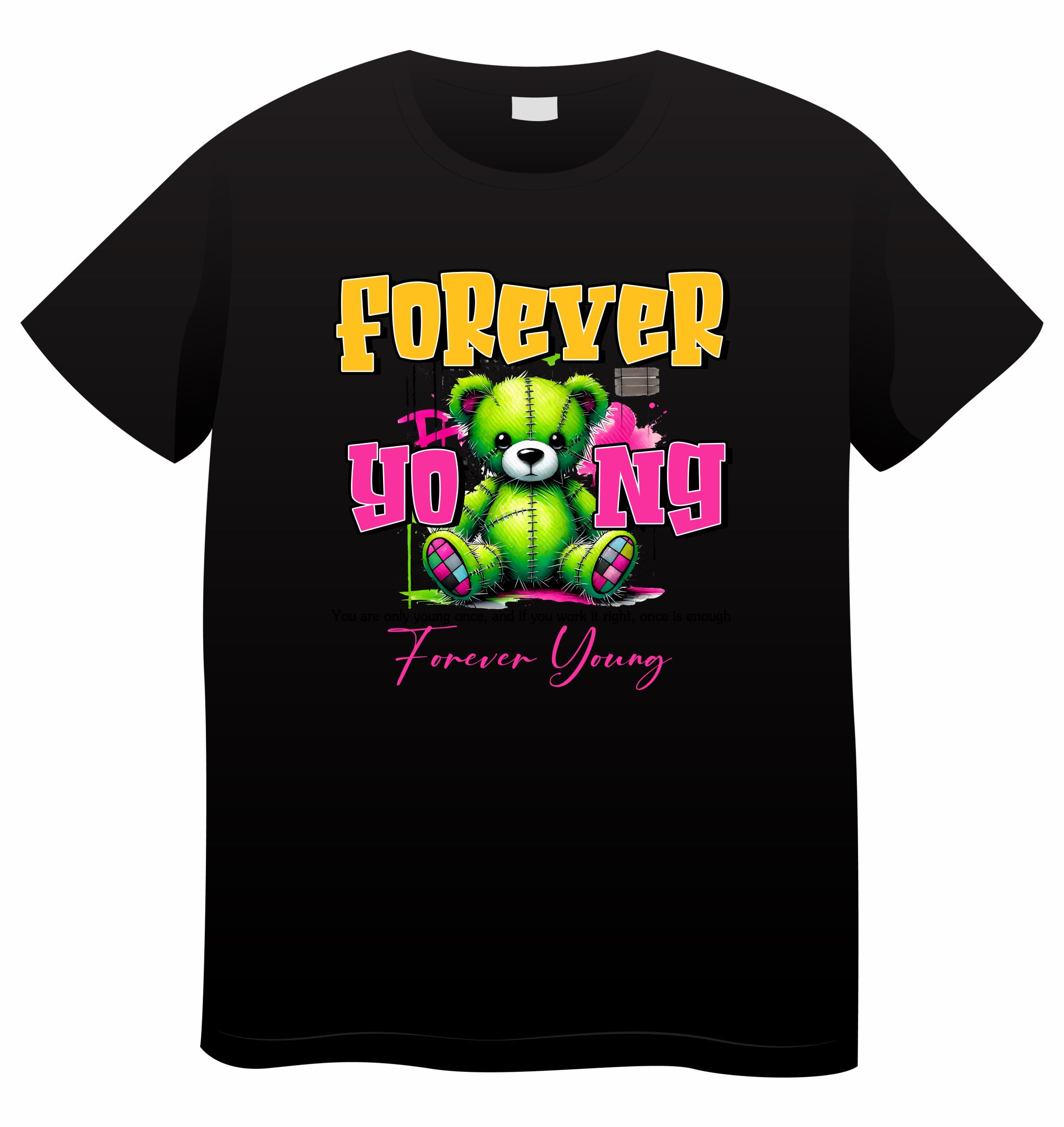 Forever Young Stuffed Animal Adult T-Shirt